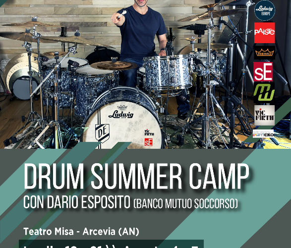 “Drum Summer Camp” 2024 di Dario Esposito ad Arcevia (AN)
